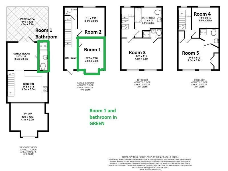 Room Plough Way in Greater London