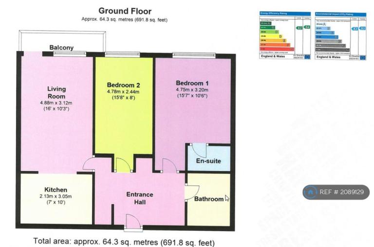 Flat Clarkson Court in Welwyn Hatfield
