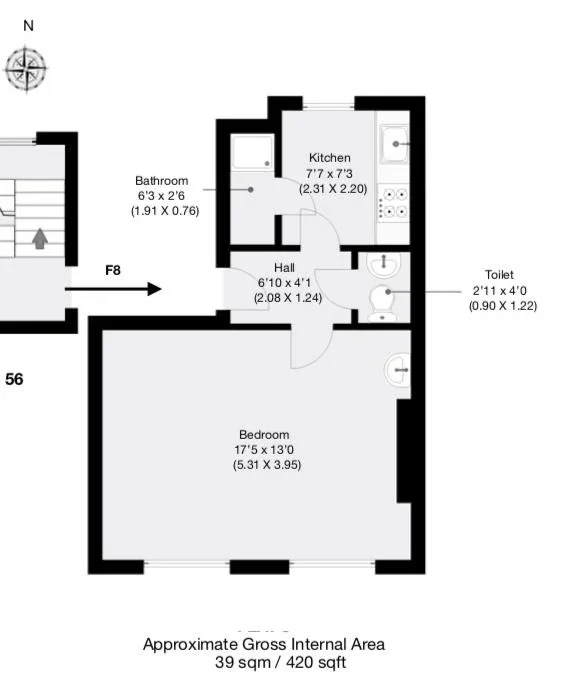 Flat Crowndale Road in Greater London