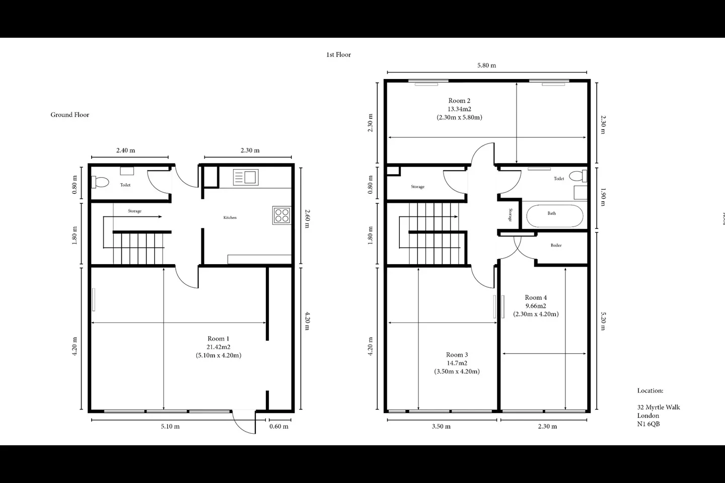 Flat Myrtle Walk in Greater London