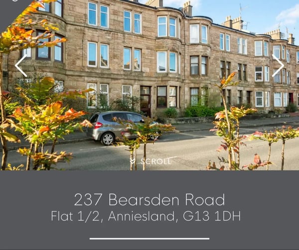 Flat Bearsden Road in Glasgow